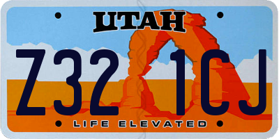 UT license plate Z321CJ