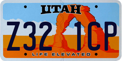 UT license plate Z321CP