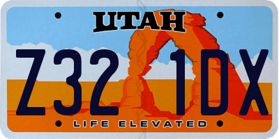 UT license plate Z321DX