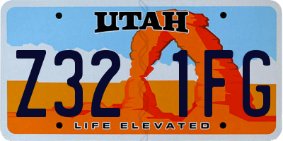 UT license plate Z321FG