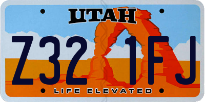 UT license plate Z321FJ