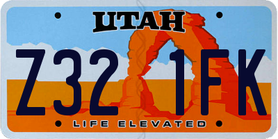 UT license plate Z321FK