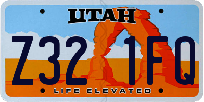 UT license plate Z321FQ