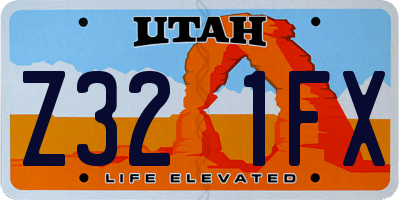 UT license plate Z321FX