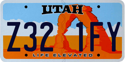 UT license plate Z321FY