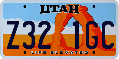 UT license plate Z321GC