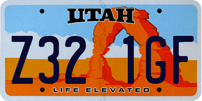 UT license plate Z321GF