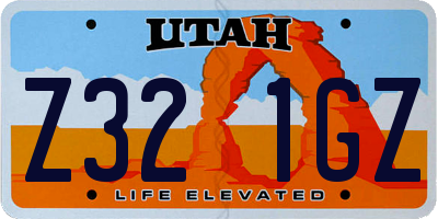 UT license plate Z321GZ