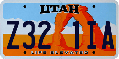 UT license plate Z321IA
