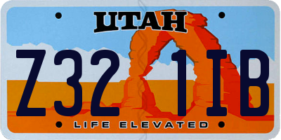 UT license plate Z321IB