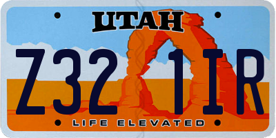 UT license plate Z321IR