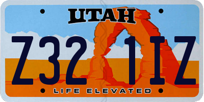 UT license plate Z321IZ