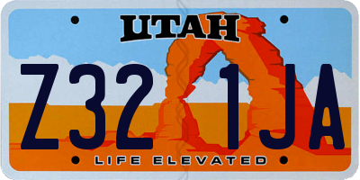 UT license plate Z321JA