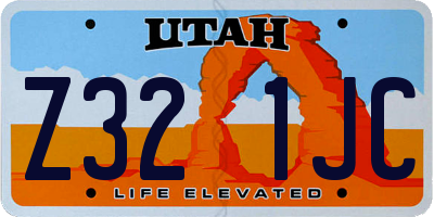 UT license plate Z321JC