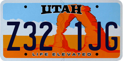 UT license plate Z321JG