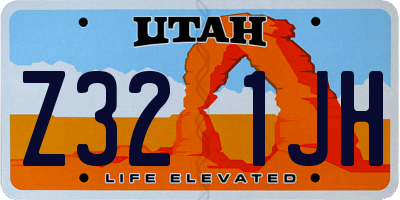 UT license plate Z321JH