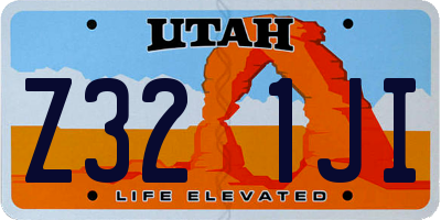 UT license plate Z321JI