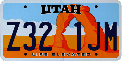 UT license plate Z321JM