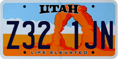 UT license plate Z321JN