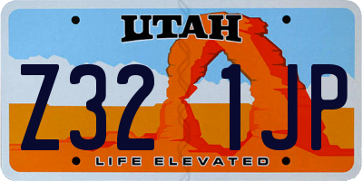 UT license plate Z321JP