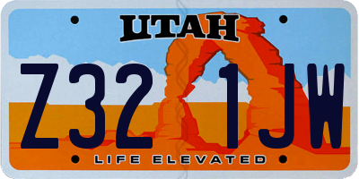 UT license plate Z321JW