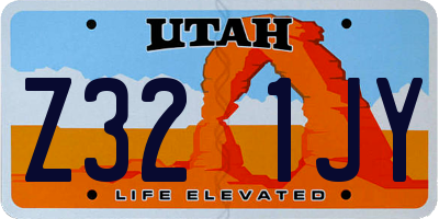 UT license plate Z321JY