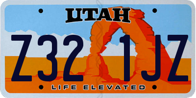 UT license plate Z321JZ