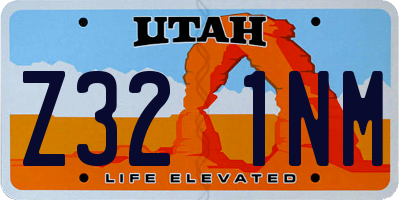UT license plate Z321NM