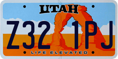 UT license plate Z321PJ