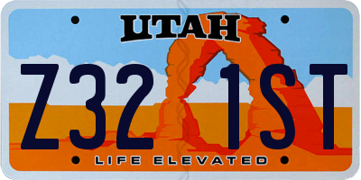 UT license plate Z321ST