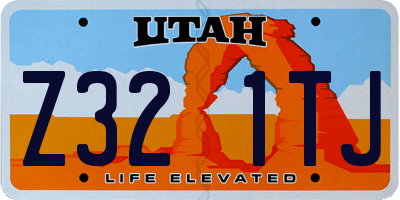 UT license plate Z321TJ
