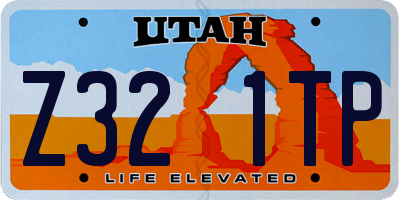 UT license plate Z321TP