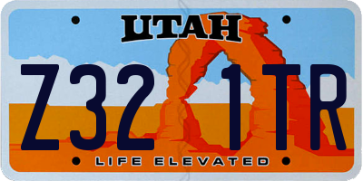 UT license plate Z321TR