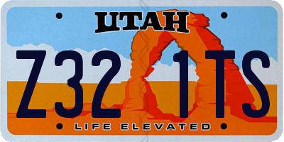UT license plate Z321TS