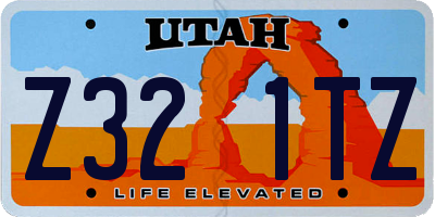 UT license plate Z321TZ