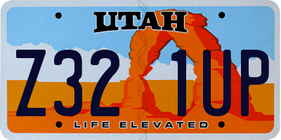 UT license plate Z321UP