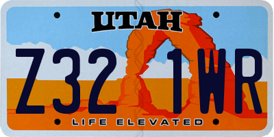 UT license plate Z321WR