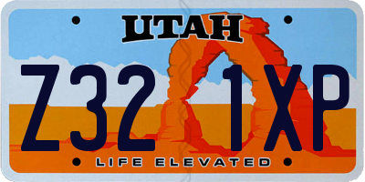 UT license plate Z321XP
