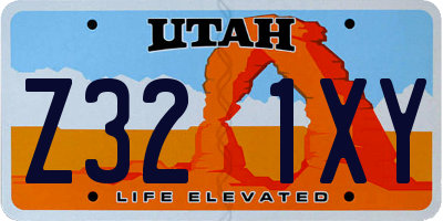 UT license plate Z321XY