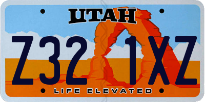 UT license plate Z321XZ