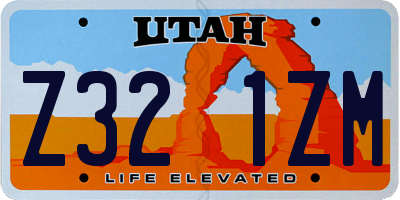 UT license plate Z321ZM
