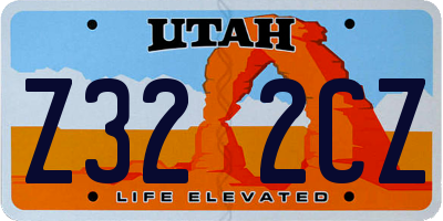 UT license plate Z322CZ
