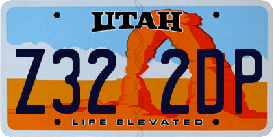 UT license plate Z322DP