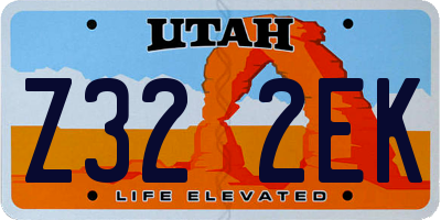 UT license plate Z322EK