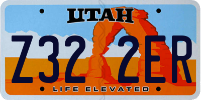 UT license plate Z322ER