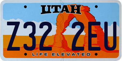 UT license plate Z322EU