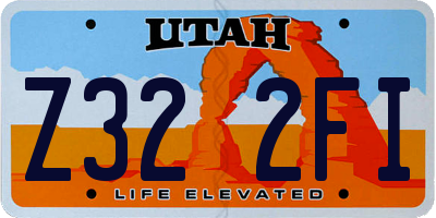 UT license plate Z322FI