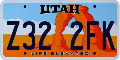 UT license plate Z322FK