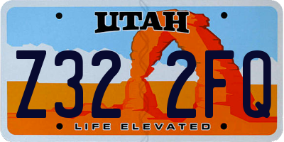 UT license plate Z322FQ