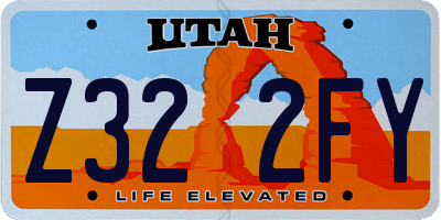 UT license plate Z322FY